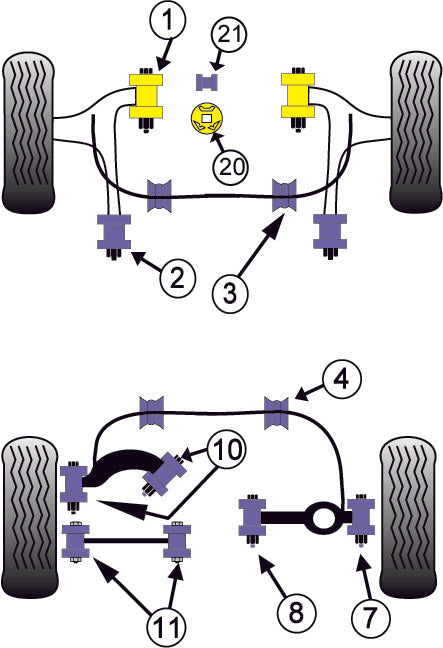 Front Lower Wishbone Rear Bush