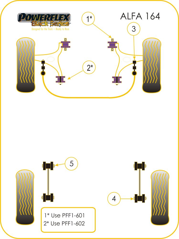 Alfa Romeo 164 V6 & Twin Spark (1987 -1998) Rear Trailing Arm to Chassis Bush