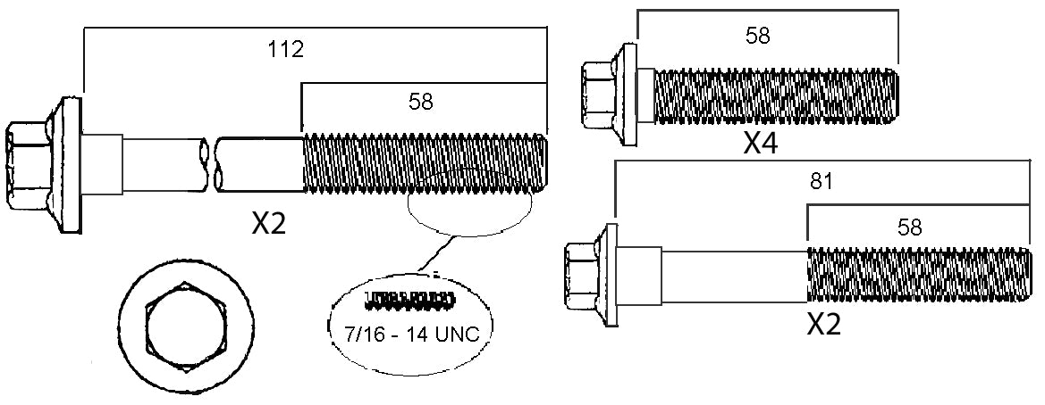 Holden Commodore Permaseal Head Bolt Set (Single Head)