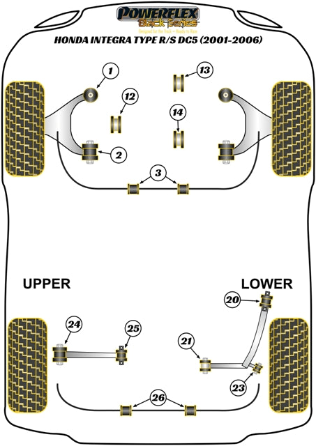 Honda Rear Lower Arm Outer Rear Bush