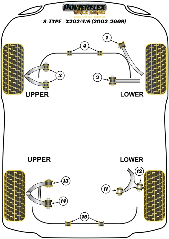 Jaguar (Daimler) Rear Upper Arm Rear Bush