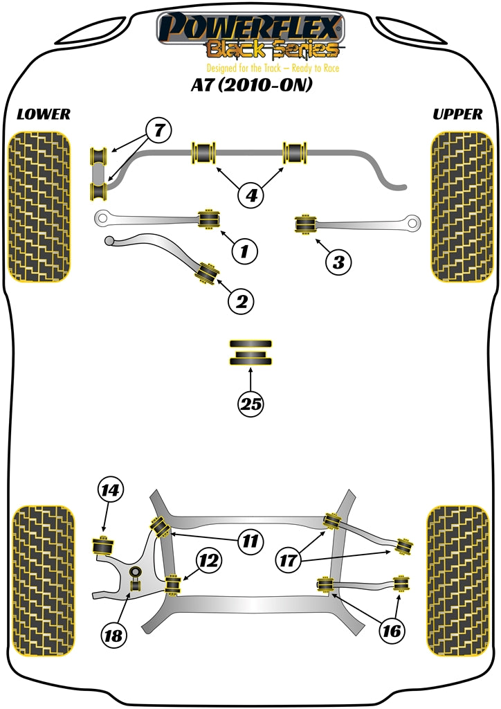 Front Lower Radius Arm to Chassis Bush Caster Adjustable