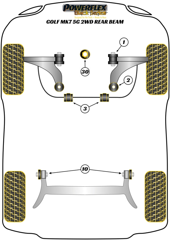 Front Wishbone Rear Bush, Caster Adjustable