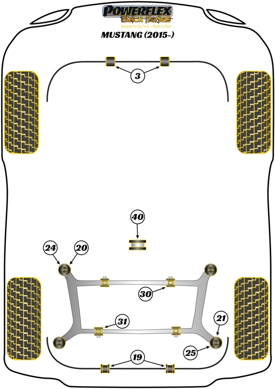 Ford Mustang (2015-2023) Rear Subframe Front Bush Insert