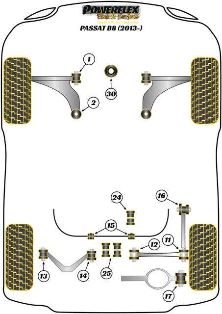 Front Wishbone Rear Bush, Caster Adjustable