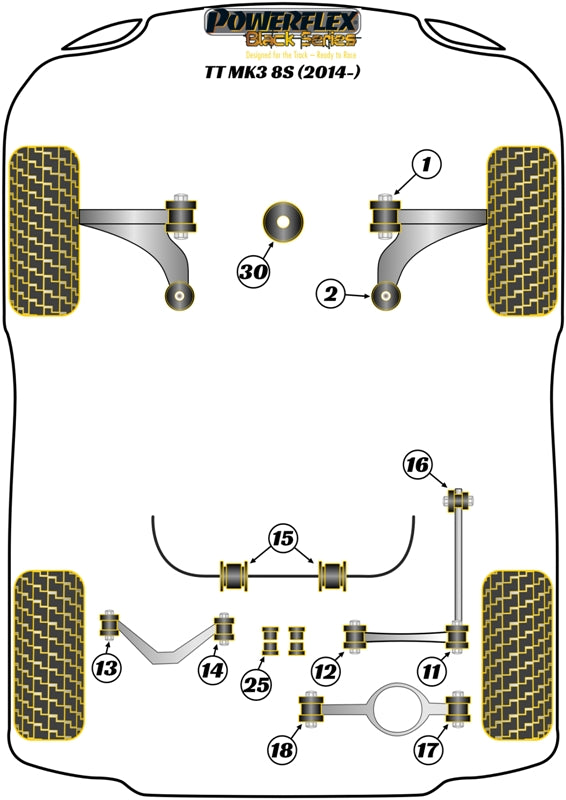Front Wishbone Rear Bush, Caster Adjustable