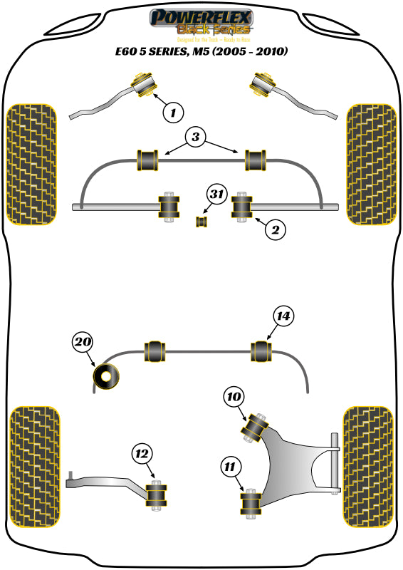 BMW 5 Series Front Anti Roll Bar Mount 26.5mm