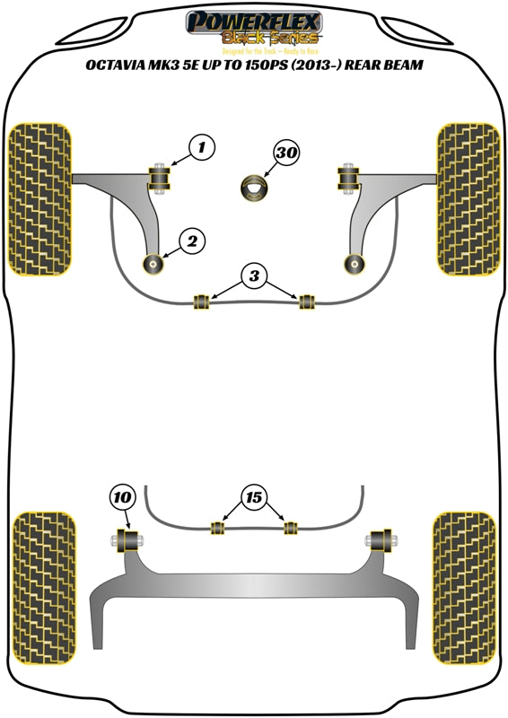 Front Wishbone Rear Bush, Caster Adjustable