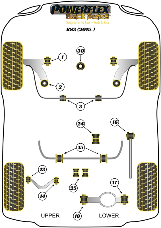 Front Wishbone Rear Bush, Caster Adjustable