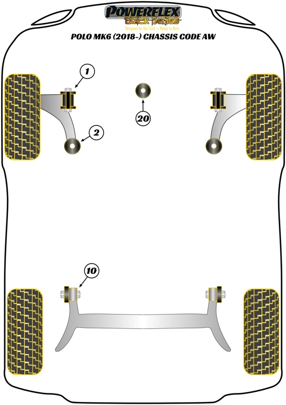 Front Wishbone Rear Bush, Caster Adjustable