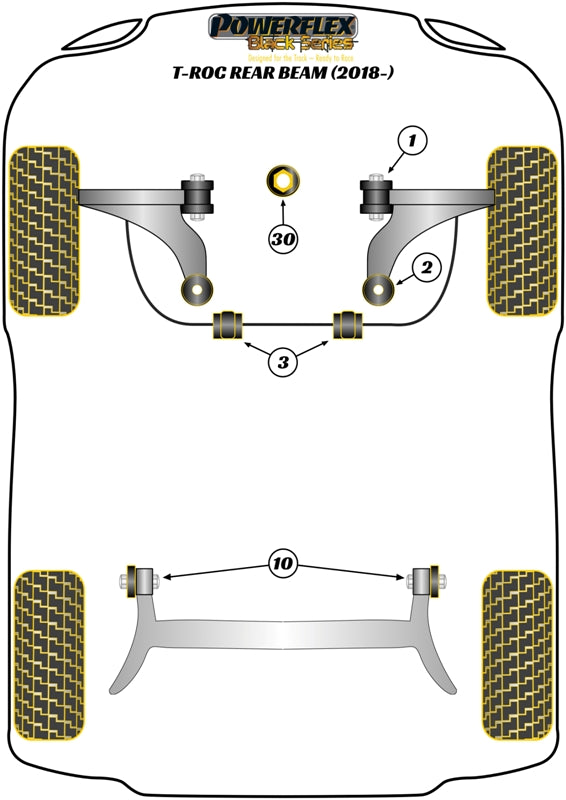Front Wishbone Rear Bush, Caster Adjustable