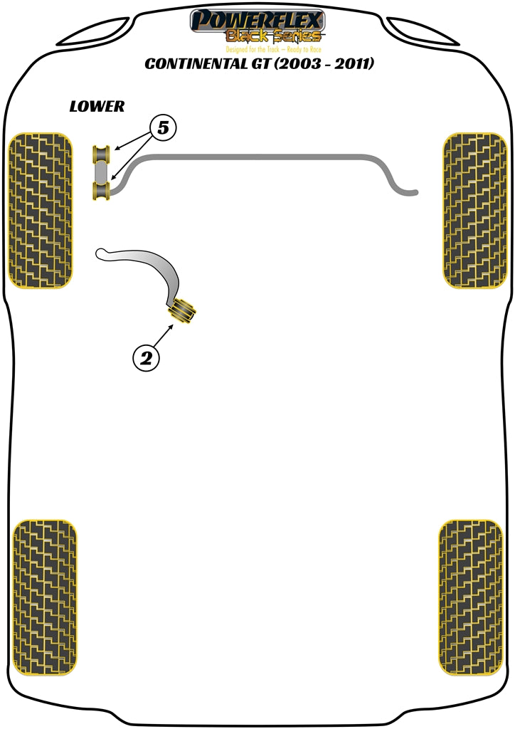 Front Lower Radius Arm to Chassis Bush