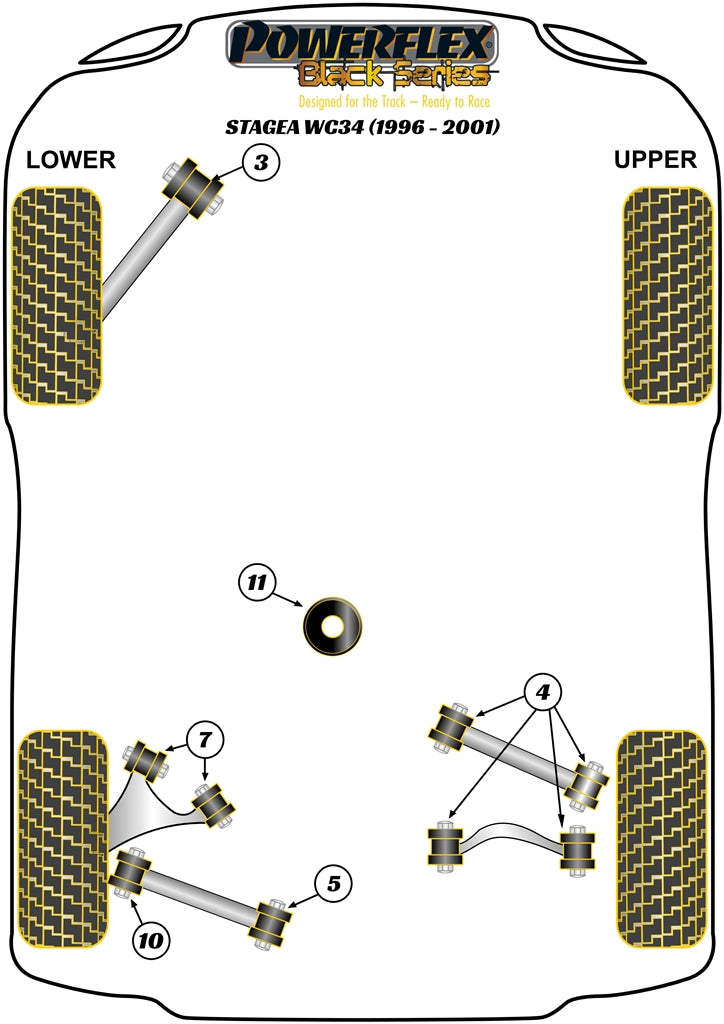 Nissan Rear Upper & Lower Arm Bush - Adjustable