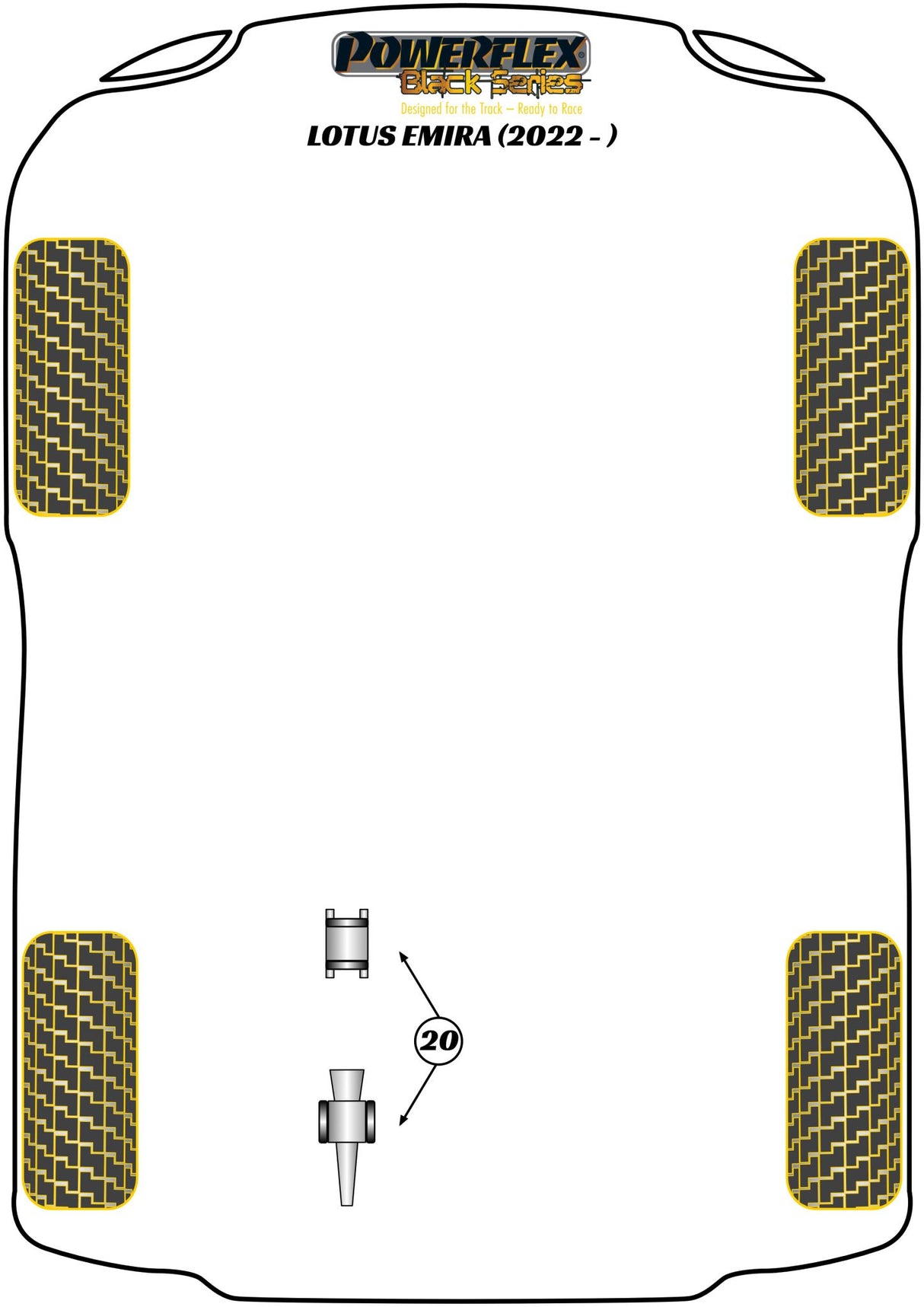 Lotus Transmission Mount Bush Insert Kit