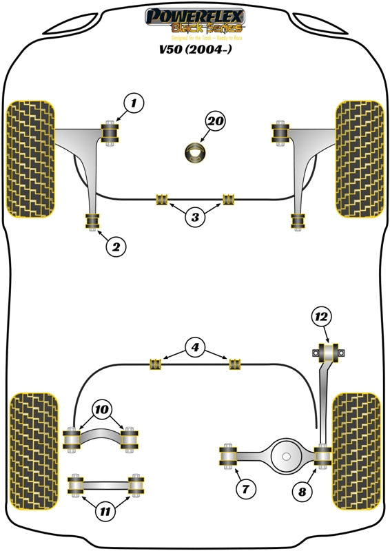 Lower Torque Mount Bracket & Bush, Track Use