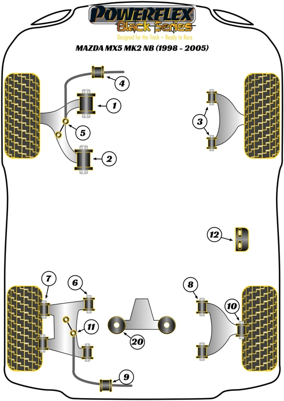Mazda MX-5, Miata, Eunos Front Lower Wishbone Front Bush