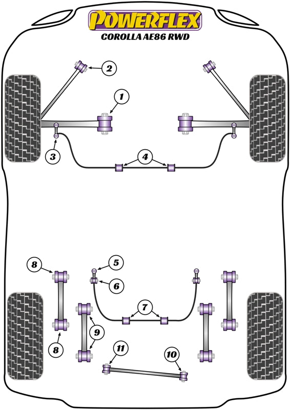 Corolla Rear Panhard Rod to Body Bush suits Toyota