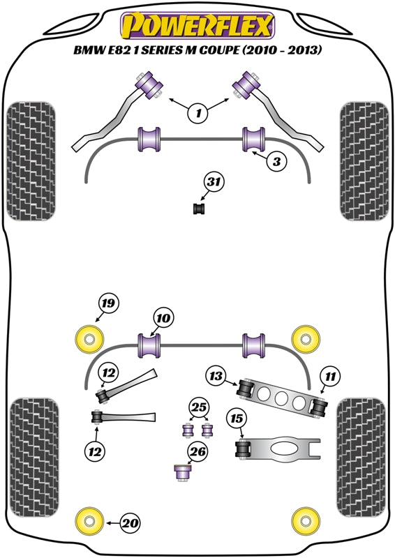 BMW Front Radius Arm To Chassis Bush Caster Adjust