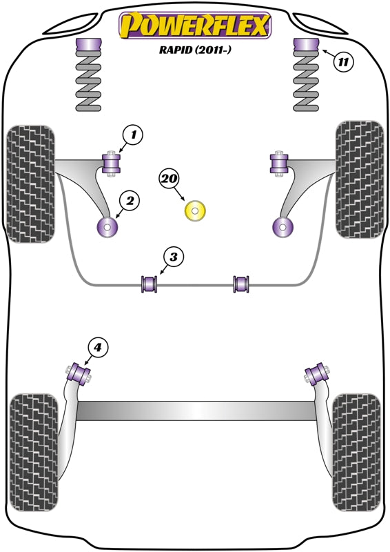 Lower Engine Mount Large Bush (Tuned/Track)