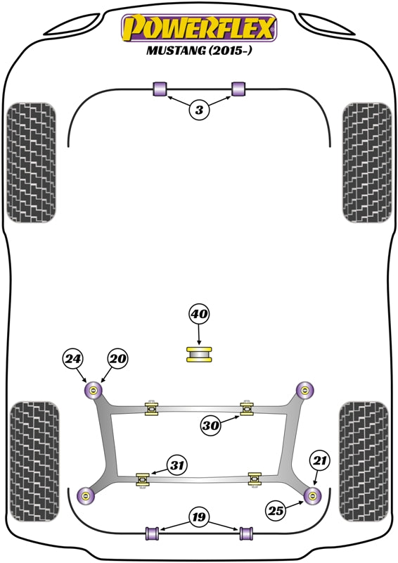 Ford Mustang (2015-2023) Rear Subframe Front Bush