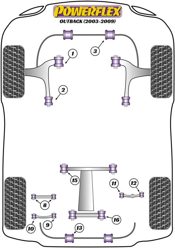 Subaru Rear Lower Rear Lateral Tie Bar Inner Bush
