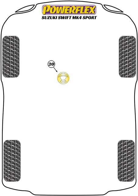 Suzuki Swift Sport MK4 (ZC33S) (2018-) Lower Engine Mount Insert