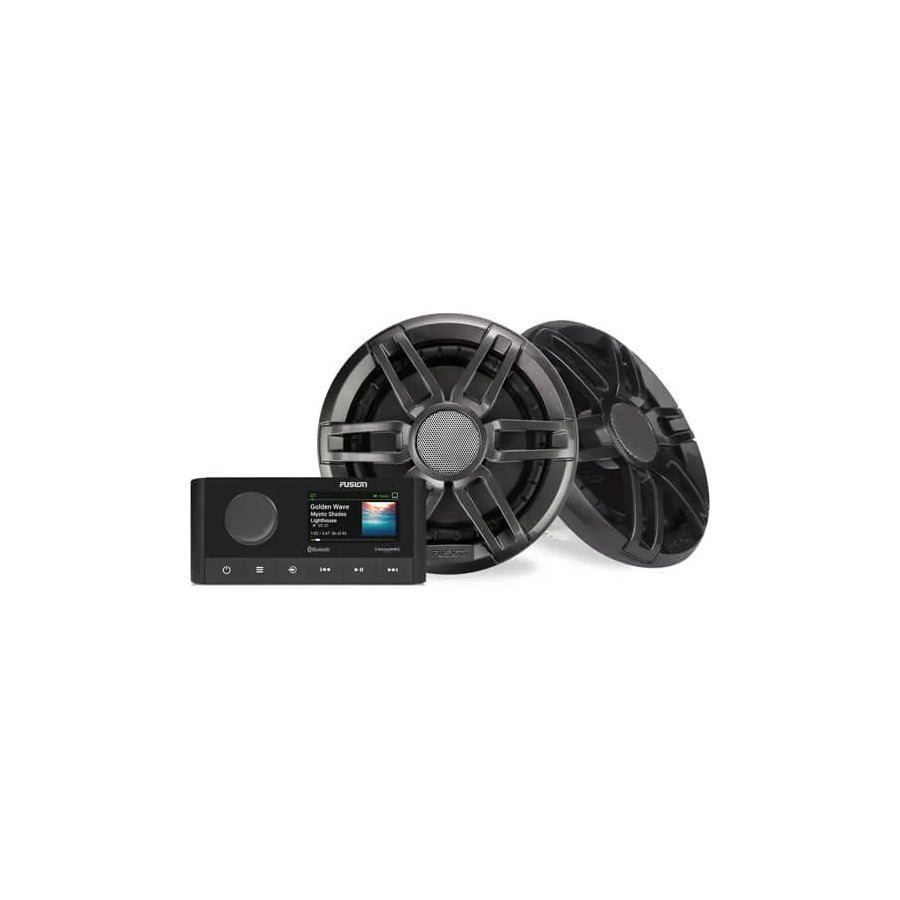 FUSION MARINE STEREO AND SPEAKER KIT WITH XS SPORTS SPEAKERS MS-R - 010-02250-60