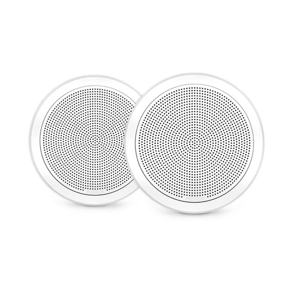 FUSION 6.5" 120-WATT ROUND WHITE FLUSH MOUNT MARINE SPEAKERS - 010-02299-00