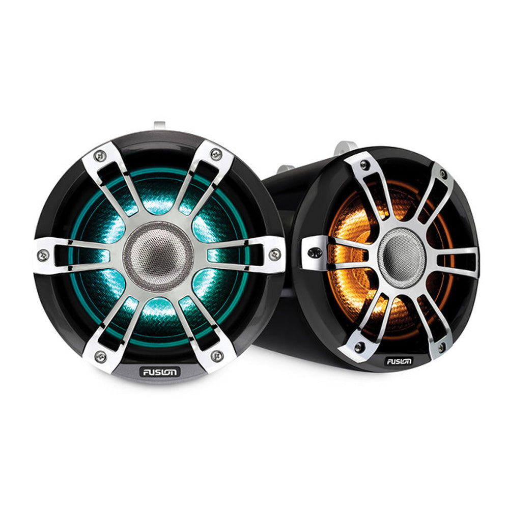 FUSION 6.5" TOWER SPEAKERS GREY CHROME WITH CRGBW LIGHTING SG-FLT - 010-02438-00