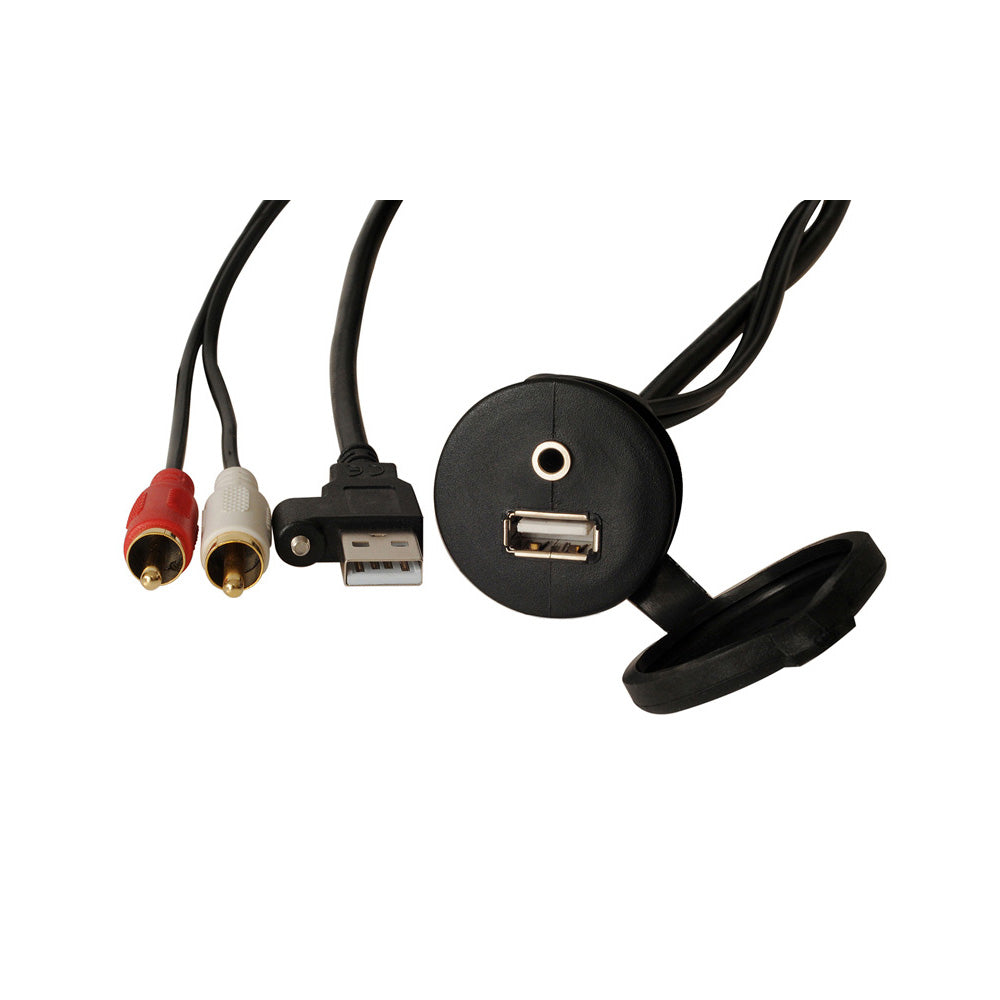 FUSION PANEL MOUNT USB/3.5 MM AUX CONNECTOR - 010-12381-00