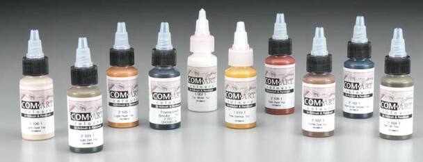 IWATA MEDEA COM-ART AIRBRUSH AND PAINTBRUSH PAINTS 10PC REAL DEAL WEAT - 8100.15