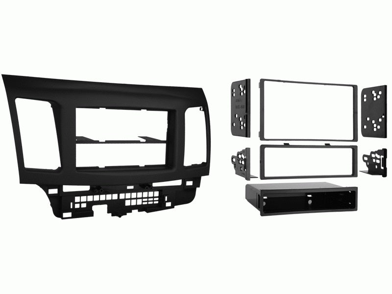 FITTING KIT MITSUBISHI LANCER 2007 - 2017 DIN & DOUBLE DIN (BLACK) - 99-7011