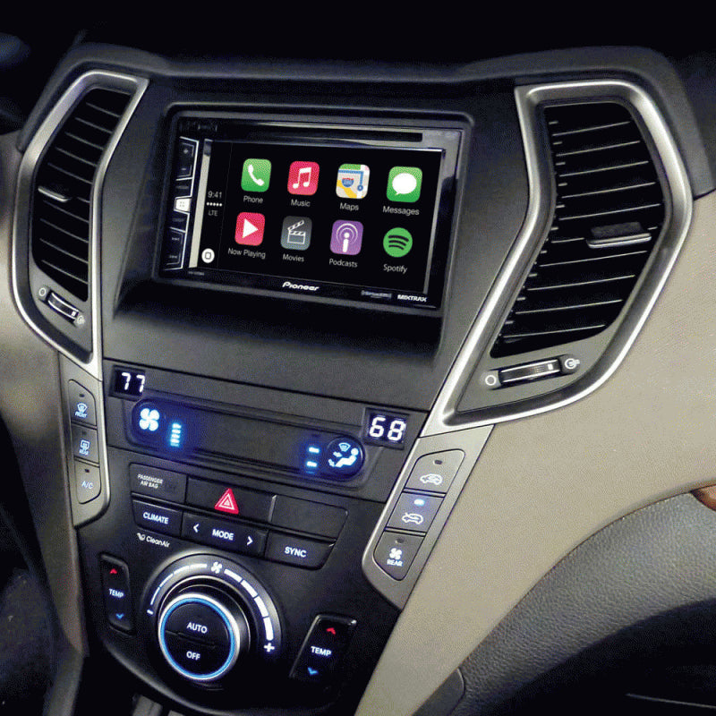 FITTING KIT HYUNDAI SANTA FE 2017 - 2018 DIN & DOUBLE DIN (BLACK) - 99-7385B