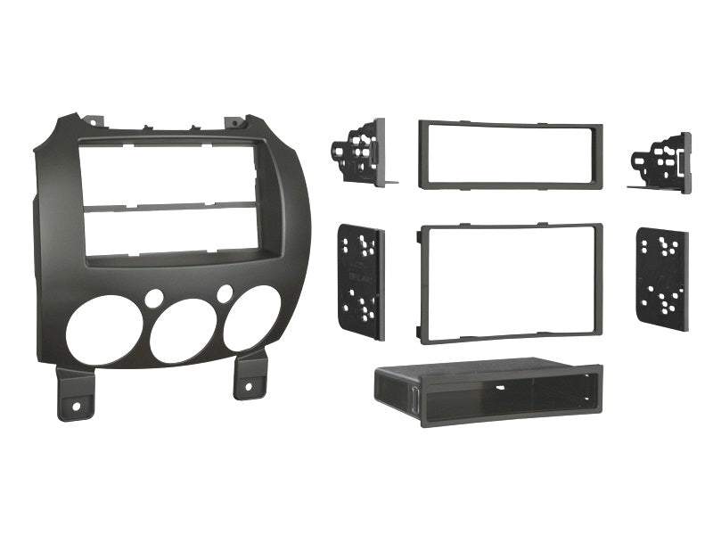 FITTING KIT MAZDA 2 , DEMIO 2007 - 2014 DIN & DOUBLE DIN (BLACK) - 99-7518B
