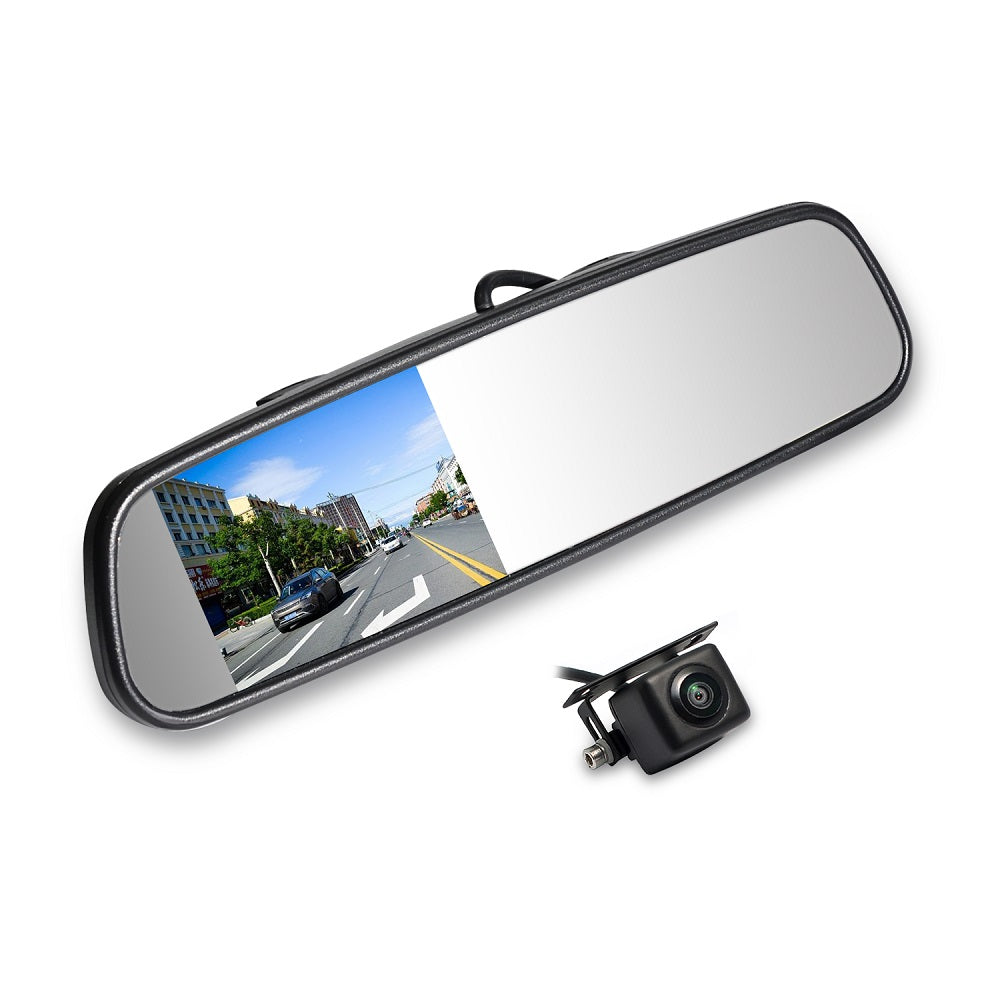 4" AUTOVIEW MIRROR KIT CLIP ON WITH CAMERA - AVUM-04CK2