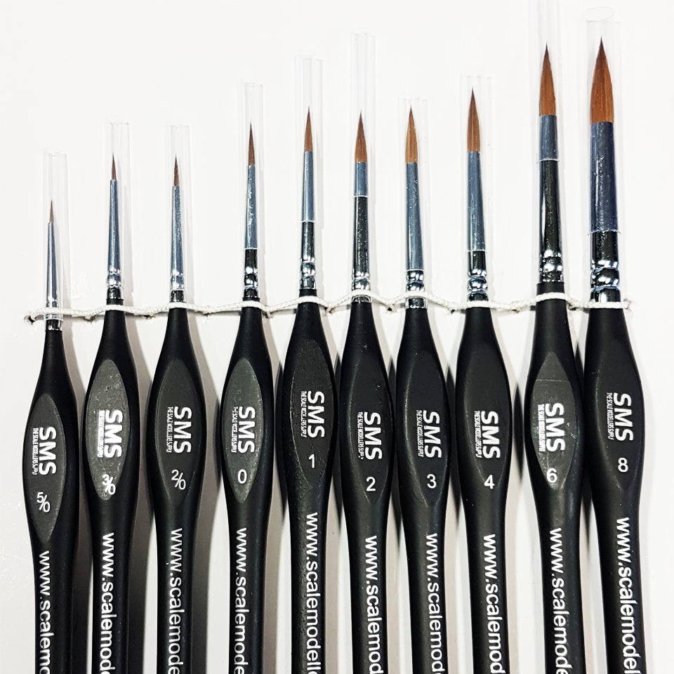 SCALE MODELLERS SUPPLY BRUSH SET (SABLE) 10 PCS - BSET01