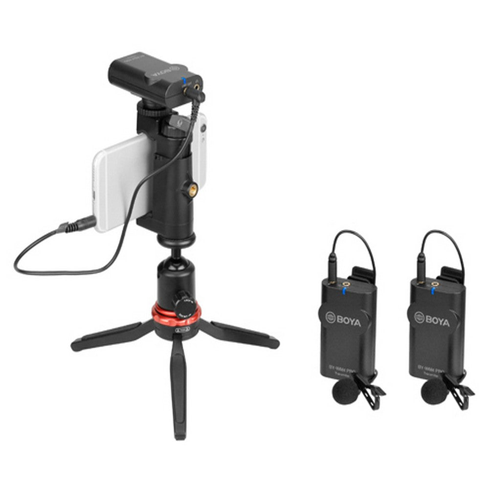 BOYA WIRELESS MIC SYSTEM 1 RECEIVER 2 TRANSMITTERS - BY-WM4PRO-K2