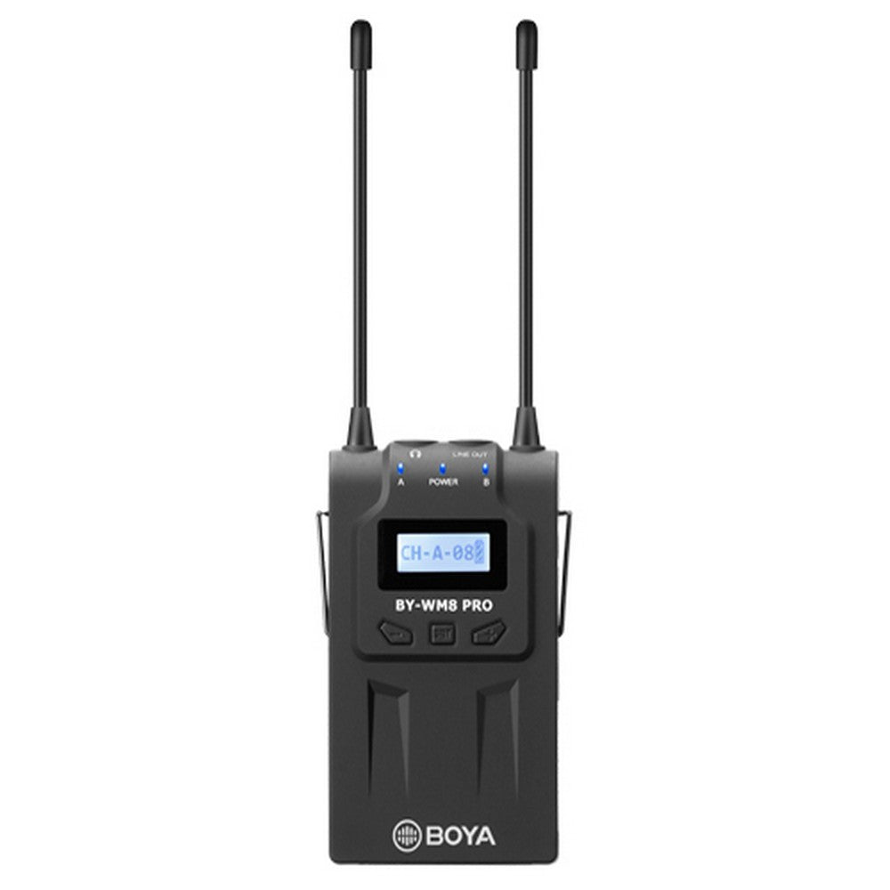BOYA UPGRADED UHF DUAL CHANNEL WIRELESS MIC SYSTEM - BY-WM8PRO-K2