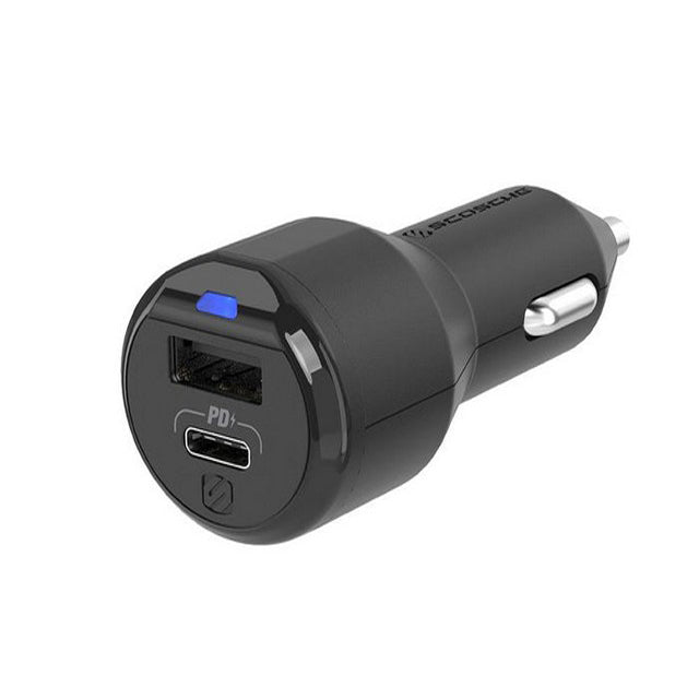 SCOSCHE POWERVAULT CAR CHARGER DUAL 20W USB C PD / 12W USB A - CPDCA32-SP