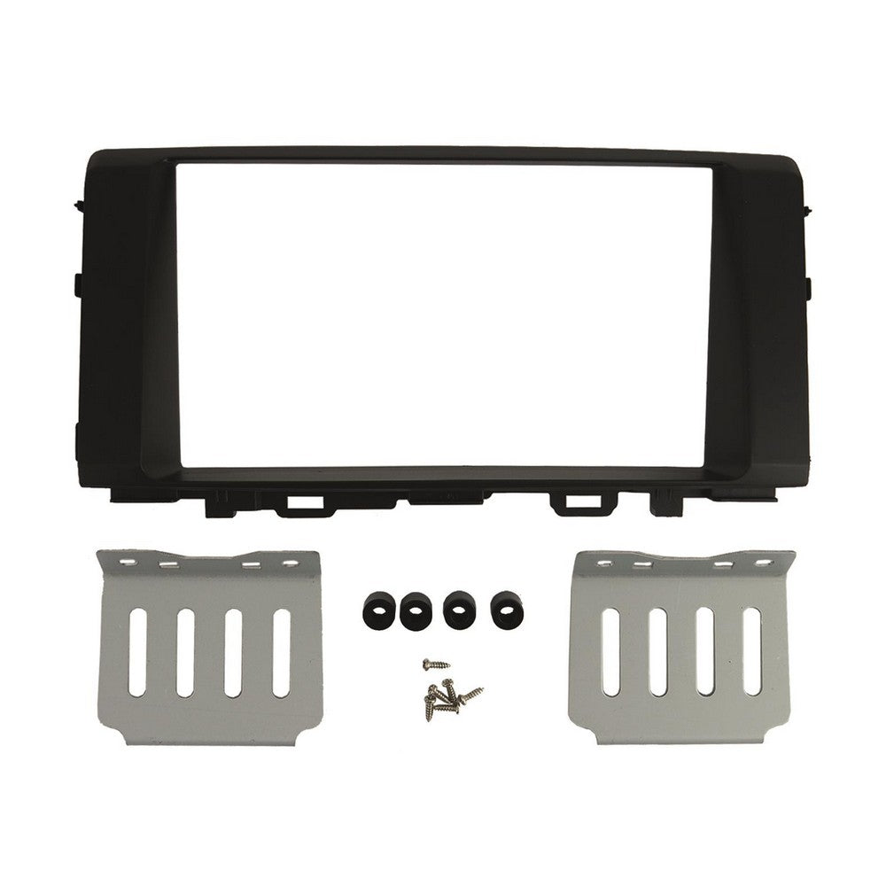 FITTING KIT KIA RIO 2017 ON DOUBLE DIN (WITH SIDE BRACKETS) (BLACK) - CT23KI66