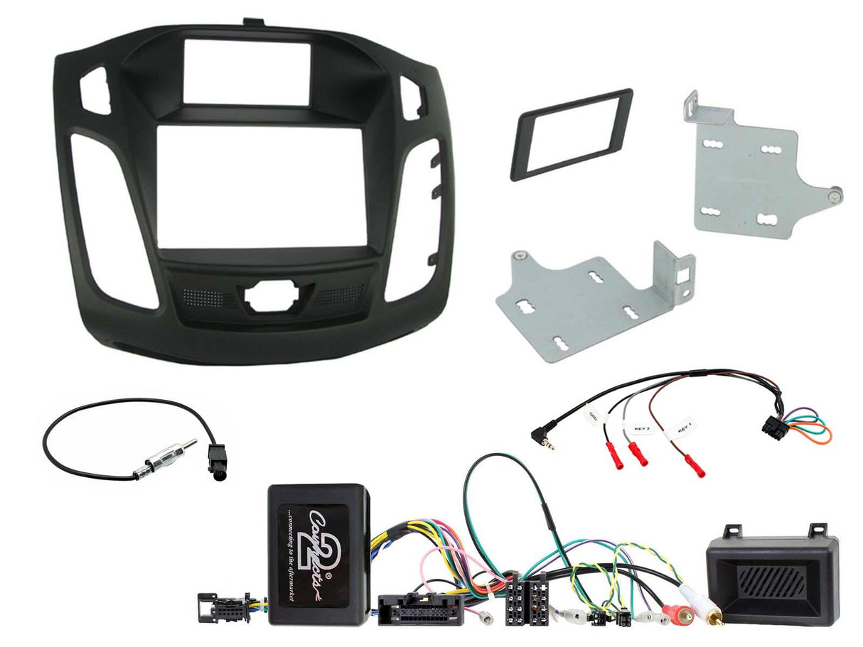 FITTING KIT FORD FOCUS 2011 - 2015 DOUBLE DIN (BLACK) (VEHICLES WITH A - CTKFD31