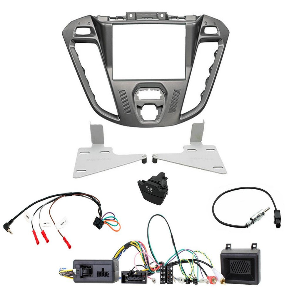 FITTING KIT FORD TRANSIT 2012 - 2016 DOUBLE DIN (SILVER) COMPLETE KIT - CTKFD41C