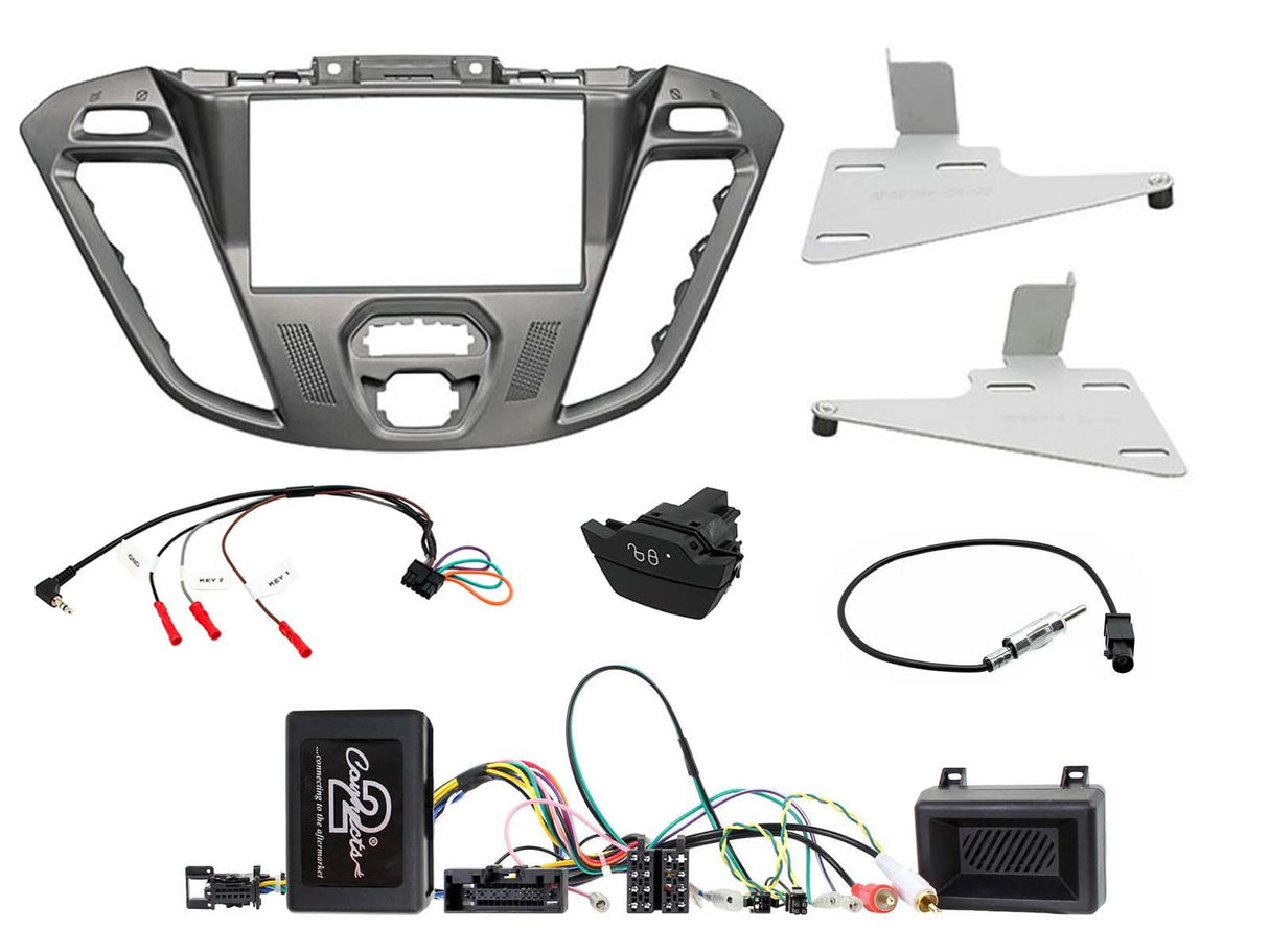 FITTING KIT FORD TRANSIT 2012 - 2016 DOUBLE DIN (SILVER) COMPLETE KIT - CTKFD41C