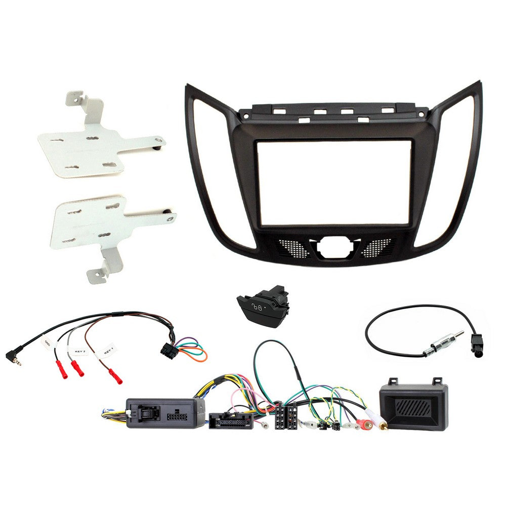 FITTING KIT FORD KUGA 2013 - 2019 DOUBLE DIN (BLACK) COMPLETE KIT - CTKFD44C