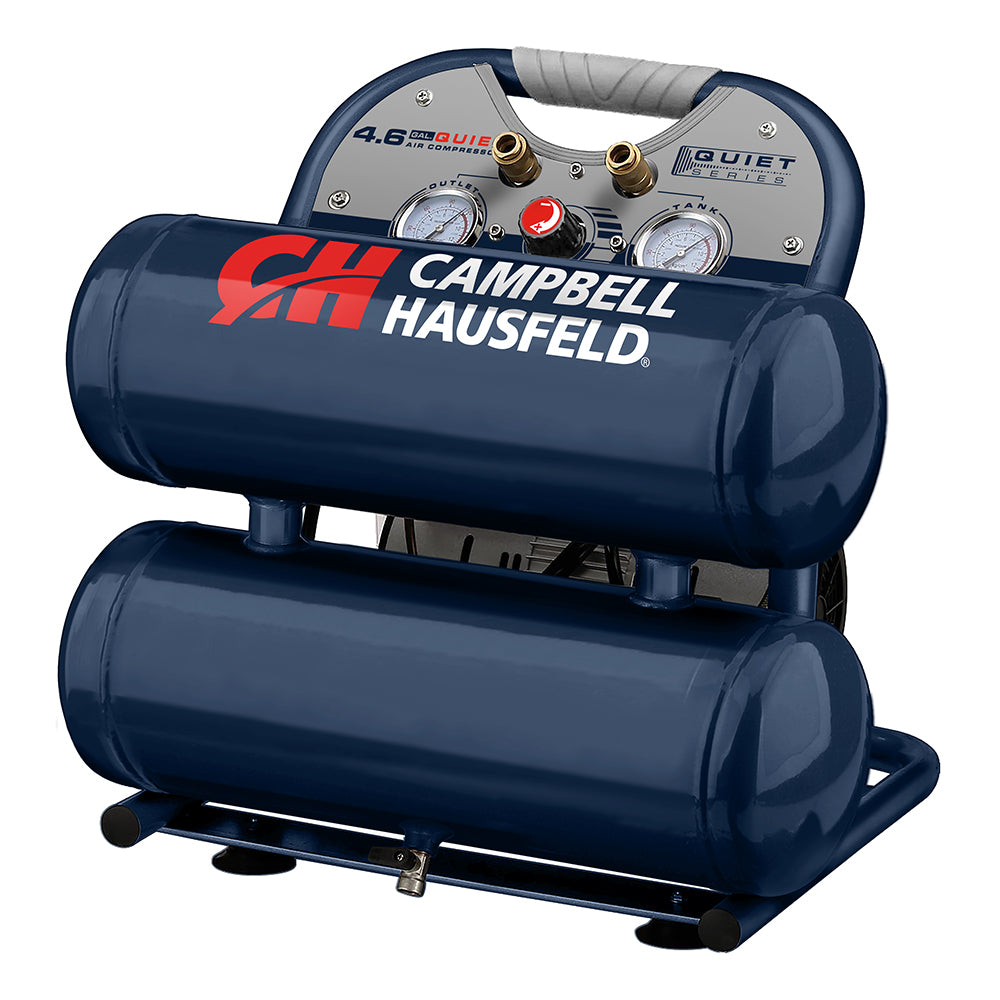 CAMPBELL HAUSFELD TWIN STACK 1HP OIL FREE COMPRESSOR 17L TANKS - IC040510DI