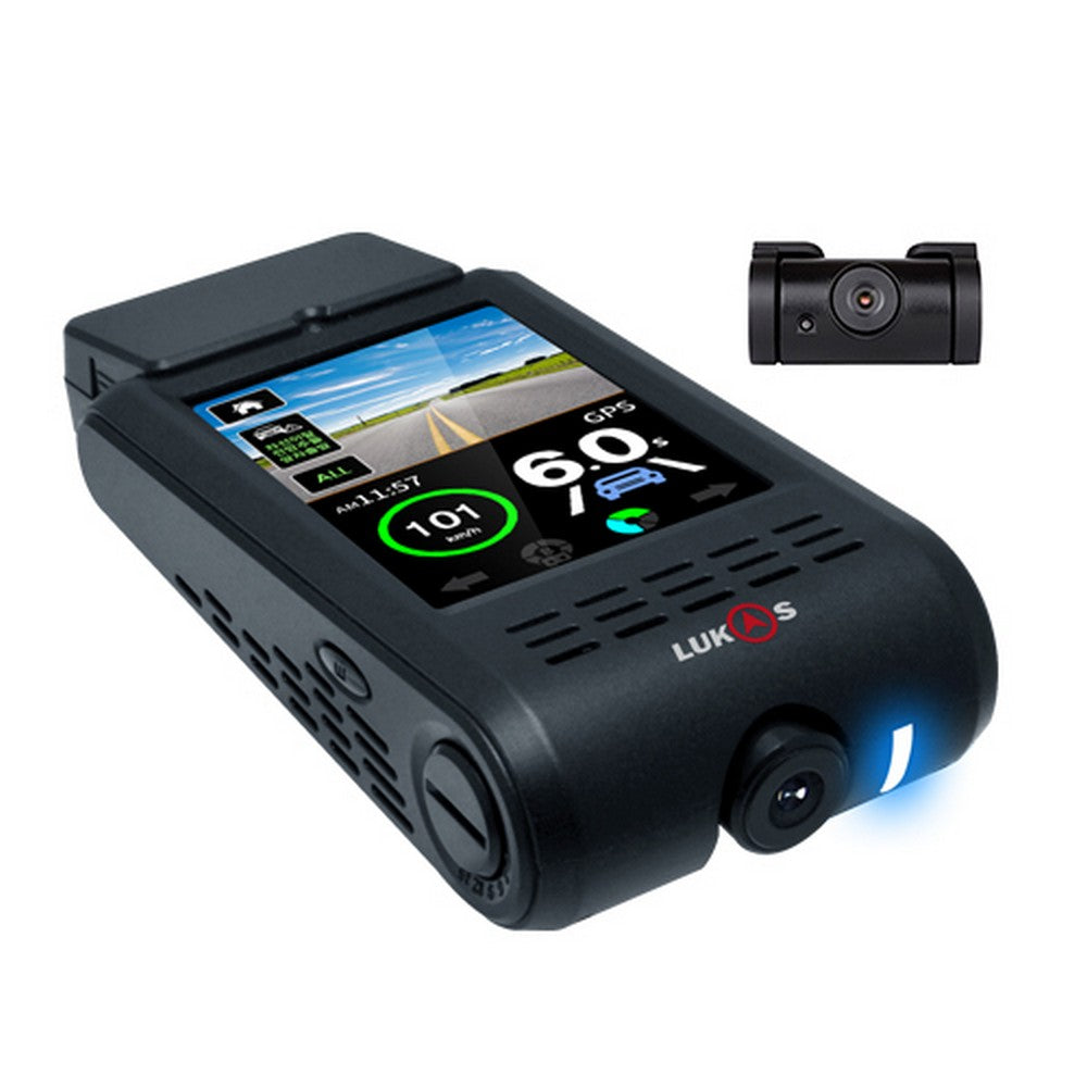 LUKAS DASHCAM 2CH 1440+1080 LCD+WIFI+GPS+ADAS+32GB - K900QD-2CH-32
