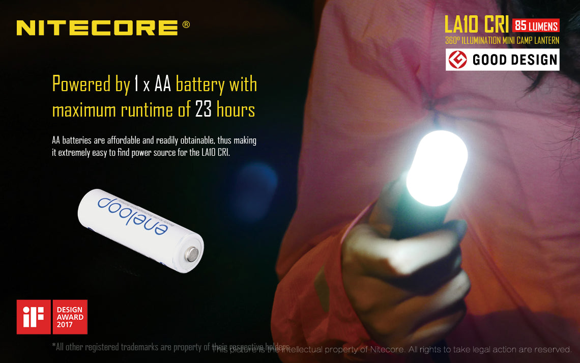 NITECORE LA10 CRI LED FLASHLIGHT - LA10 CRI