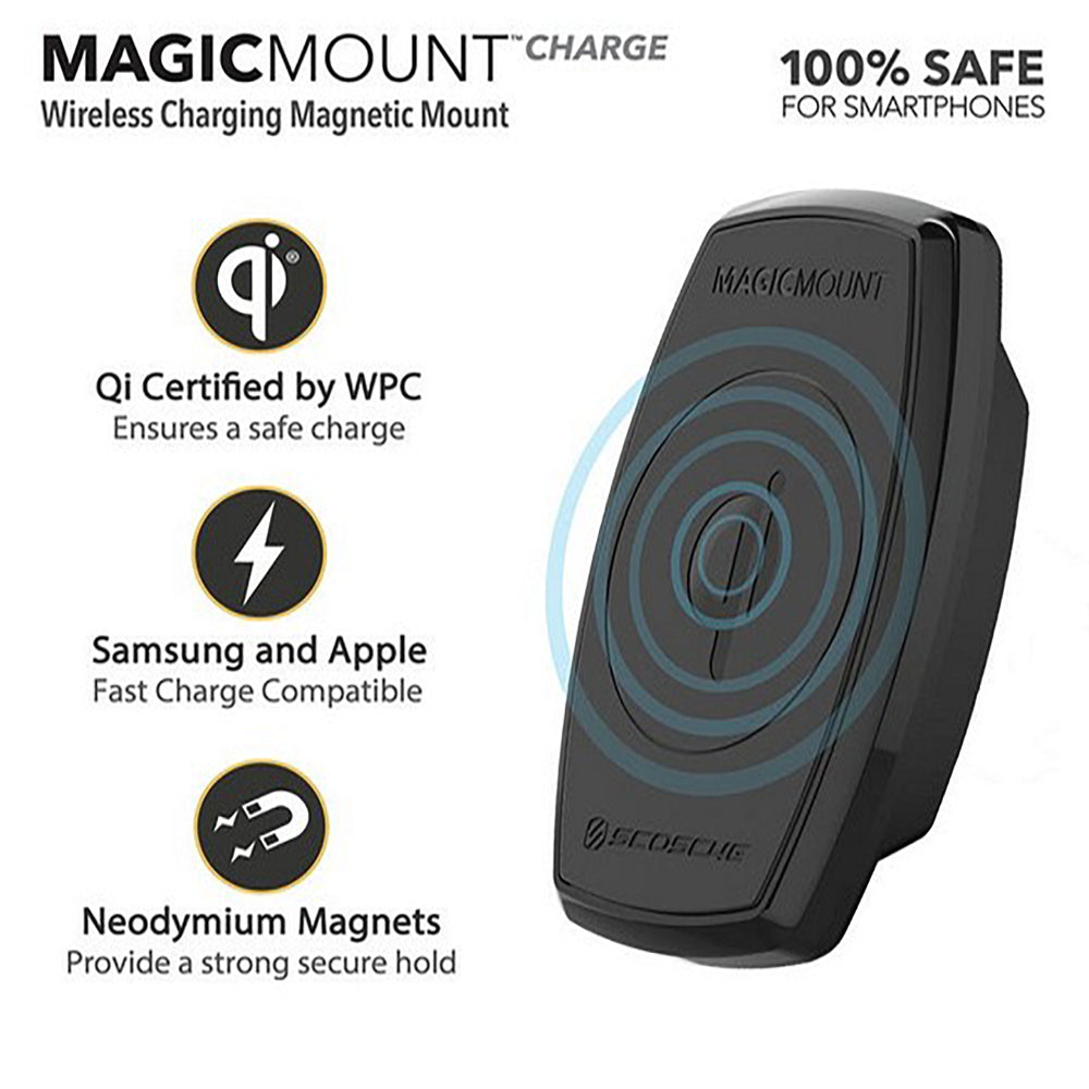 SCOSCHE MAGICMOUNT 15W WIRELESS MOBILE PHONE CHARGER FREE FLOW VENT - MQ2VP2-XT