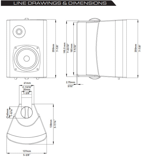 FUSION 4" MARINE BOX SPEAKERS PAIR MSOS420 MSOS420 NZAutomotive