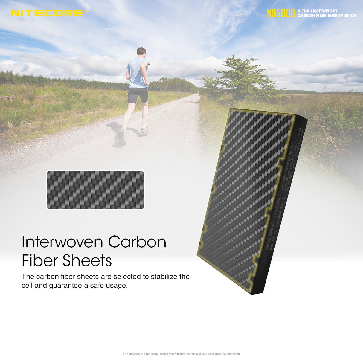 NITECORE 5000mAh POWER BANK WITH QC USB/USB-C DUAL PORTS - NB5000